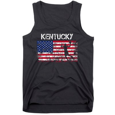 Kentucky Basketball Players American Flag Tank Top