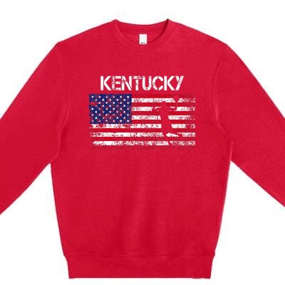 Kentucky Basketball Players American Flag Premium Crewneck Sweatshirt