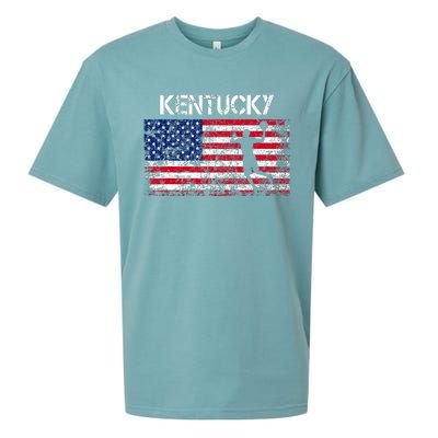 Kentucky Basketball Players American Flag Sueded Cloud Jersey T-Shirt