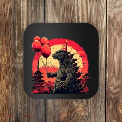 Kaiju Birthday Party Japan Monster Movie Bday Decorations Coaster