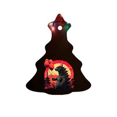 Kaiju Birthday Party Japan Monster Movie Bday Decorations Ceramic Tree Ornament