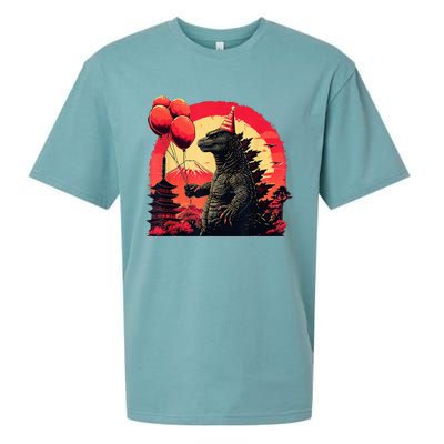 Kaiju Birthday Party Japan Monster Movie Bday Decorations Sueded Cloud Jersey T-Shirt