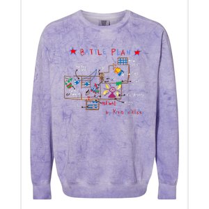 Kevin's Battle Plan When Home Alone Colorblast Crewneck Sweatshirt