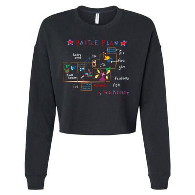Kevin's Battle Plan When Home Alone Cropped Pullover Crew