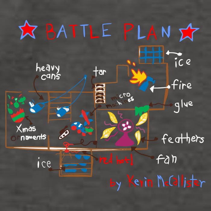 Kevin's Battle Plan When Home Alone Vector Backpack
