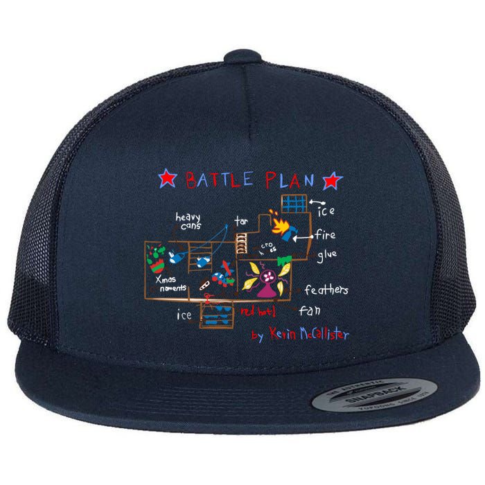 Kevin's Battle Plan When Home Alone Flat Bill Trucker Hat