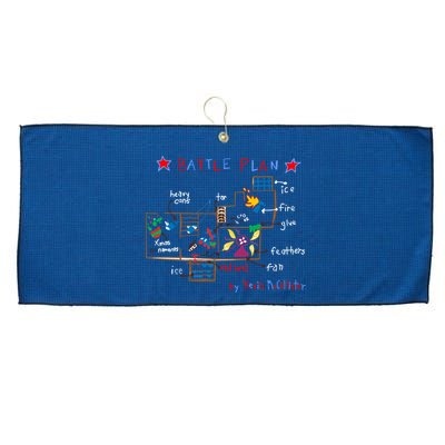 Kevin's Battle Plan When Home Alone Large Microfiber Waffle Golf Towel