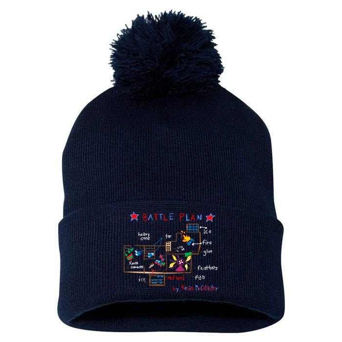 Kevin's Battle Plan When Home Alone Pom Pom 12in Knit Beanie