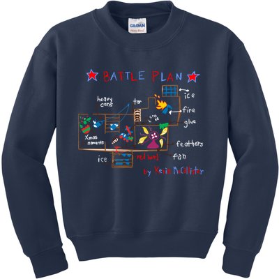 Kevin's Battle Plan When Home Alone Kids Sweatshirt