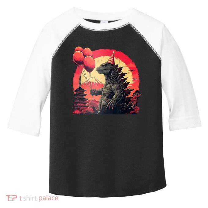 Kaiju Birthday Party Japan Monster Dinosaur Toddler Fine Jersey T-Shirt