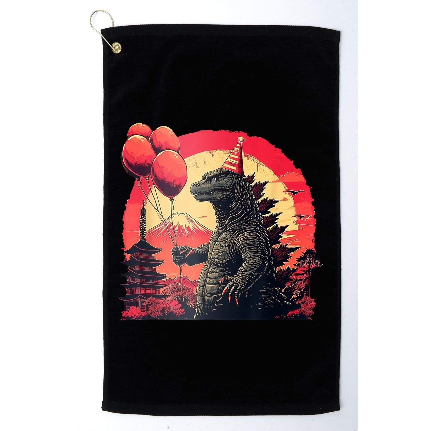 Kaiju Birthday Party Japan Monster Dinosaur Golf Towel