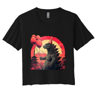 Kaiju Birthday Party Japan Monster Dinosaur Crop Top