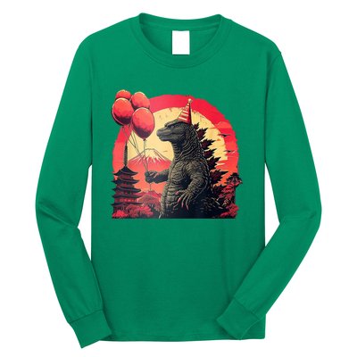 Kaiju Birthday Party Japan Monster Dinosaur Long Sleeve Shirt