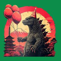 Kaiju Birthday Party Japan Monster Dinosaur Poster
