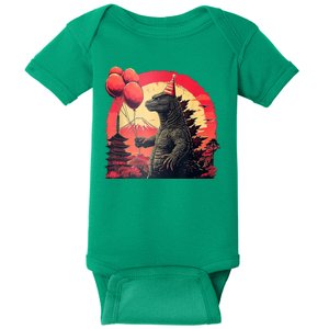 Kaiju Birthday Party Japan Monster Dinosaur Baby Bodysuit