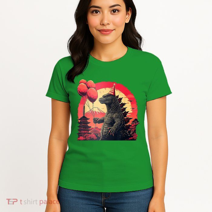 Kaiju Birthday Party Japan Monster Dinosaur Womens T-Shirt