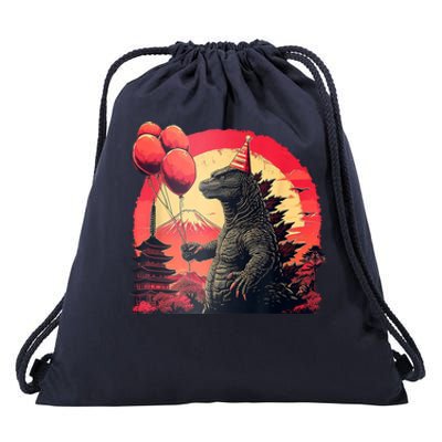 Kaiju Birthday Party Japan Monster Dinosaur Drawstring Bag