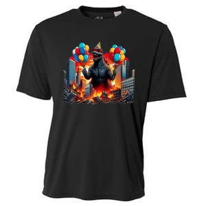 Kaiju Birthday Party Japanese Art Lovers Monster Movie Gifts Cooling Performance Crew T-Shirt