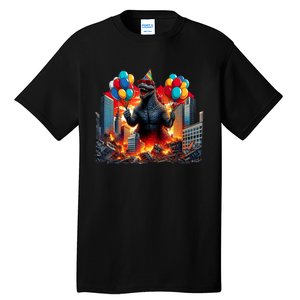 Kaiju Birthday Party Japanese Art Lovers Monster Movie Gifts Tall T-Shirt