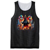 Kaiju Birthday Party Japanese Art Lovers Monster Movie Gifts Mesh Reversible Basketball Jersey Tank