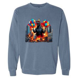 Kaiju Birthday Party Japanese Art Lovers Monster Movie Gifts Garment-Dyed Sweatshirt