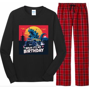 Kaiju Birthday Party Japan Monster Bday Dinosuar Decorations Long Sleeve Pajama Set