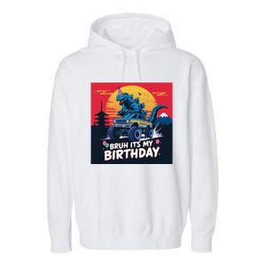 Kaiju Birthday Party Japan Monster Bday Dinosuar Decorations Garment-Dyed Fleece Hoodie