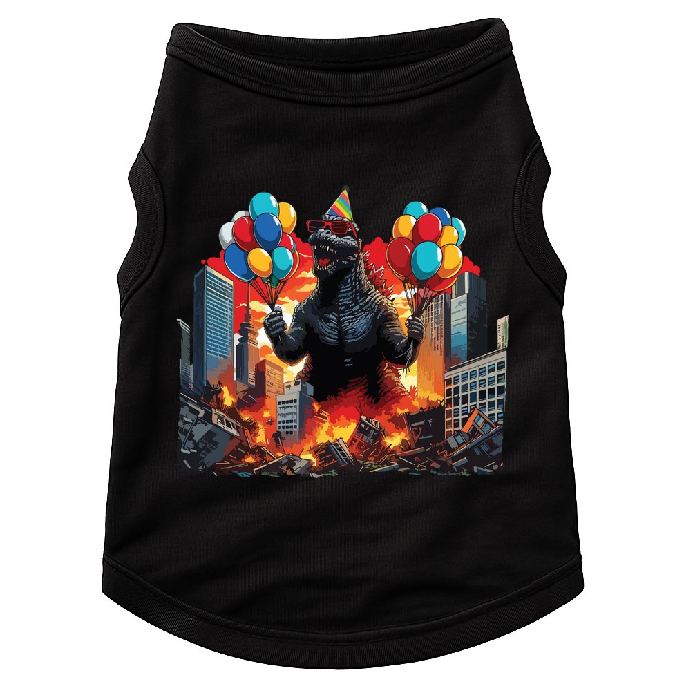 Kaiju Birthday Party Japanese Art Lovers Monster Movie Gifts Doggie Tank