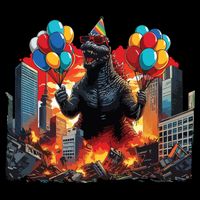 Kaiju Birthday Party Japanese Art Lovers Monster Movie Gifts Apron