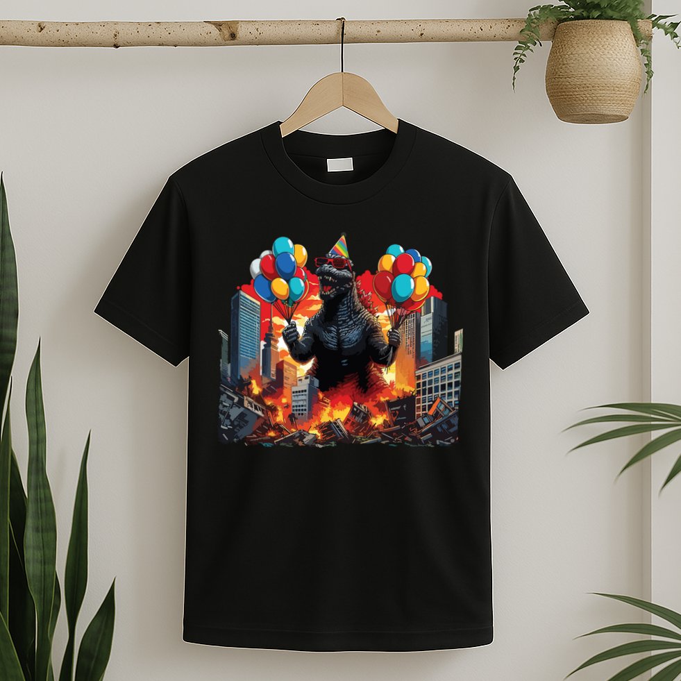 Kaiju Birthday Party Japanese Art Lovers Monster Movie Gifts T-Shirt