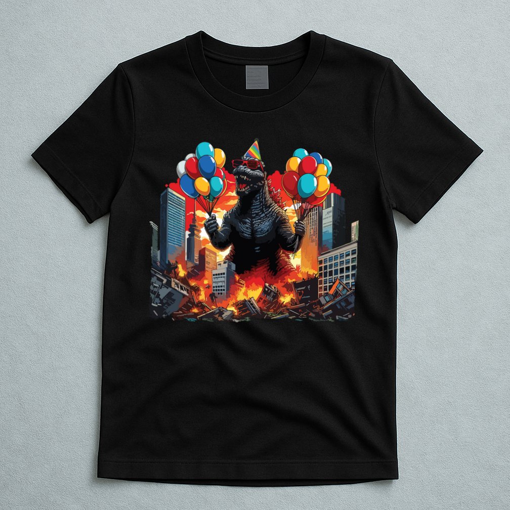 Kaiju Birthday Party Japanese Art Lovers Monster Movie Gifts T-Shirt