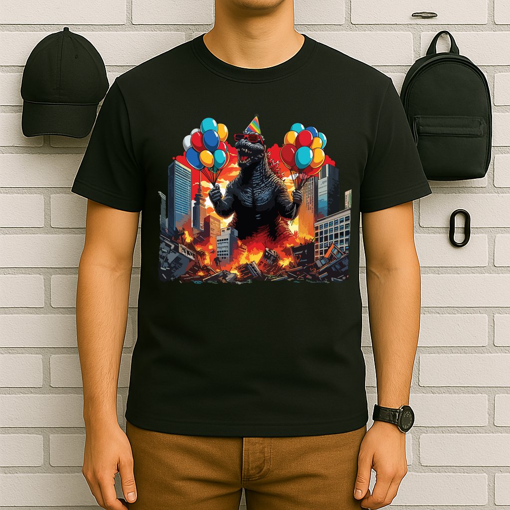 Kaiju Birthday Party Japanese Art Lovers Monster Movie Gifts T-Shirt