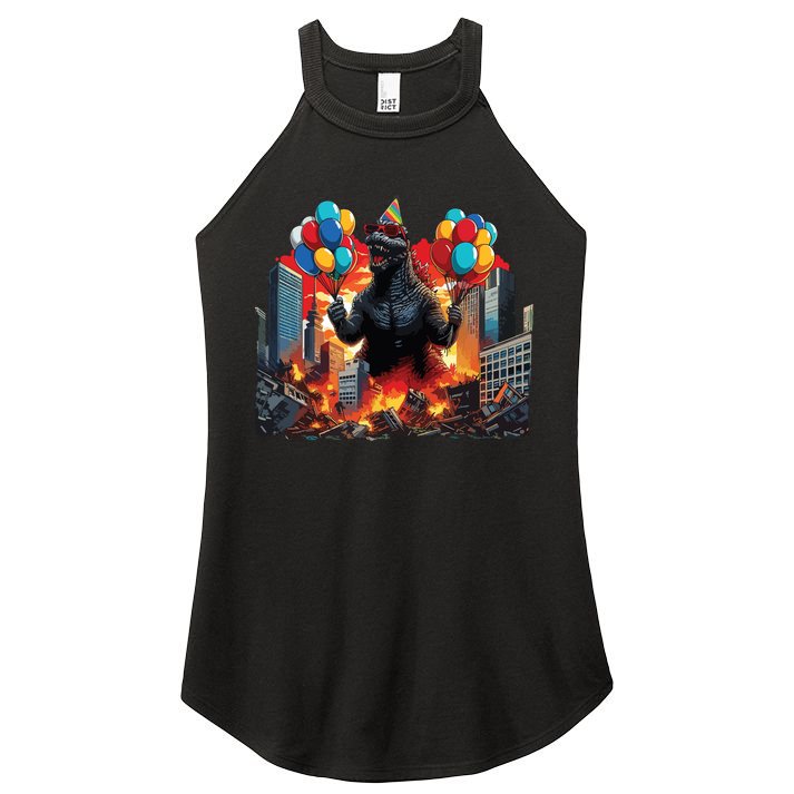 Kaiju Birthday Party Japanese Art Lovers Monster Movie Gifts Women's Perfect Tri Rocker Tank