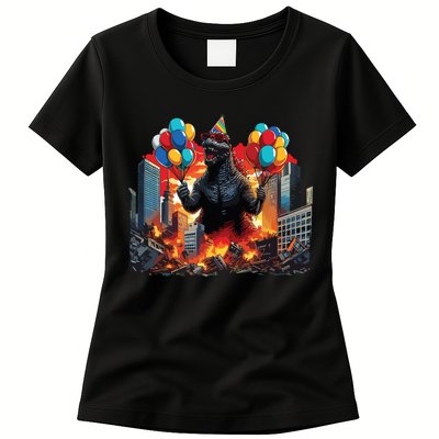 Kaiju Birthday Party Japanese Art Lovers Monster Movie Gifts Womens T-Shirt