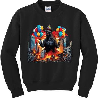 Kaiju Birthday Party Japanese Art Lovers Monster Movie Gifts Kids Sweatshirt