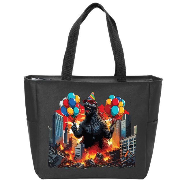 Kaiju Birthday Party Japanese Art Lovers Monster Movie Gifts Zip Tote Bag