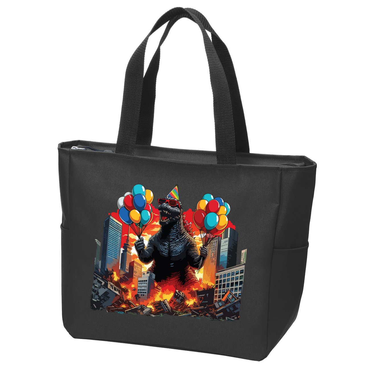 Kaiju Birthday Party Japanese Art Lovers Monster Movie Gifts Zip Tote Bag