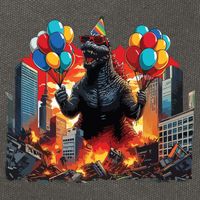 Kaiju Birthday Party Japanese Art Lovers Monster Movie Gifts Cotton Canvas Backpack