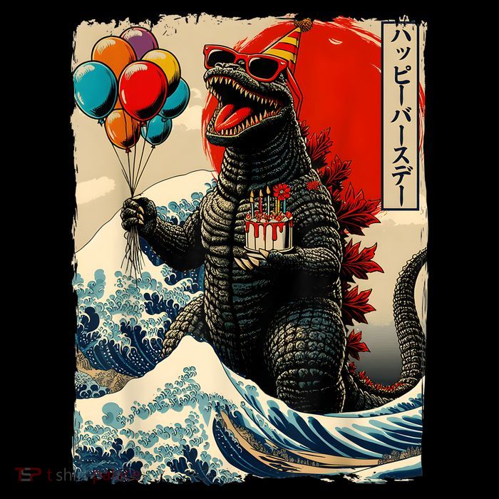 Kaiju Birthday Party Japanese Art Lovers Monster Movie Gifts Flatbill Hat
