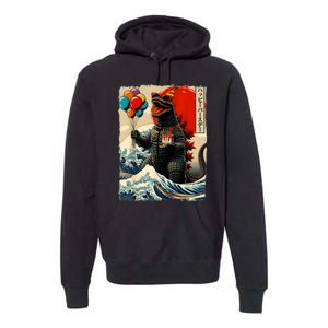 Kaiju Birthday Party Japanese Art Lovers Monster Movie Gifts Premium Hoodie