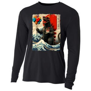 Kaiju Birthday Party Japanese Art Lovers Monster Movie Gifts Cooling Performance Long Sleeve Crew