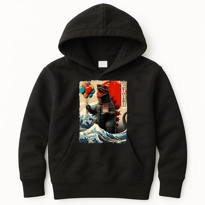 Kaiju Birthday Party Japanese Art Lovers Monster Movie Gifts Kids Hoodie
