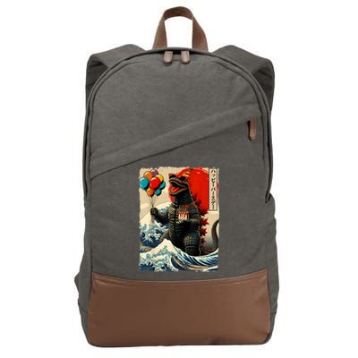 Kaiju Birthday Party Japanese Art Lovers Monster Movie Gifts Cotton Canvas Backpack
