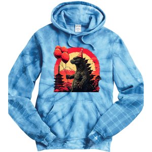 Kaiju Birthday Party Japan Monster Movie Bday Tie Dye Hoodie