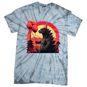 Kaiju Birthday Party Japan Monster Movie Bday Tie-Dye T-Shirt