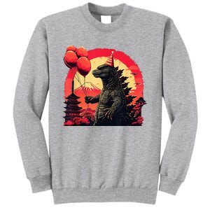 Kaiju Birthday Party Japan Monster Movie Bday Tall Sweatshirt