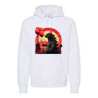 Kaiju Birthday Party Japan Monster Movie Bday Premium Hoodie