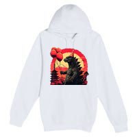 Kaiju Birthday Party Japan Monster Movie Bday Premium Pullover Hoodie