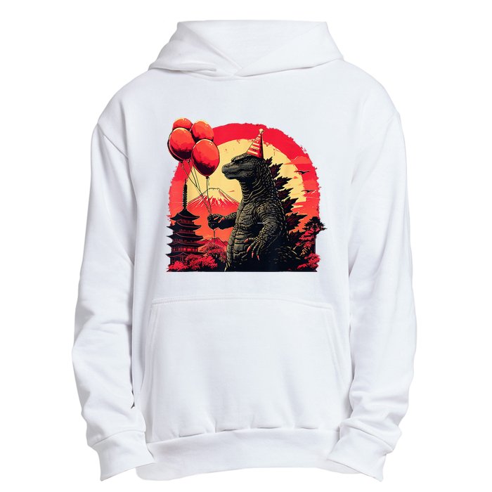 Kaiju Birthday Party Japan Monster Movie Bday Urban Pullover Hoodie