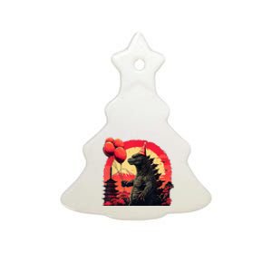 Kaiju Birthday Party Japan Monster Movie Bday Ceramic Tree Ornament